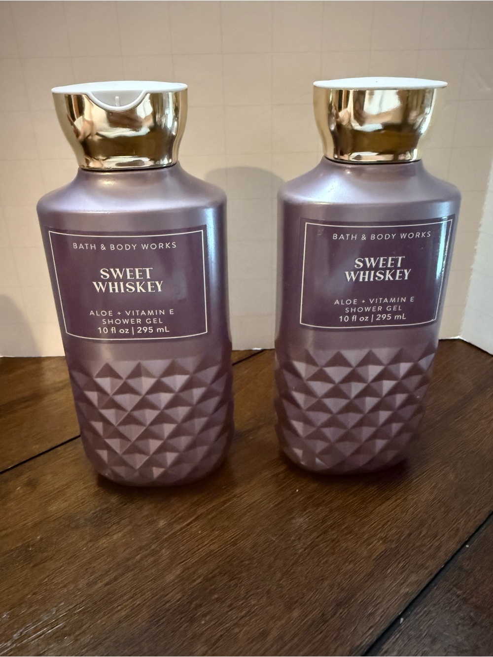 Bath & Body Works Sweet Whiskey Shower Gel - Metallic Lavender & Gold Accents